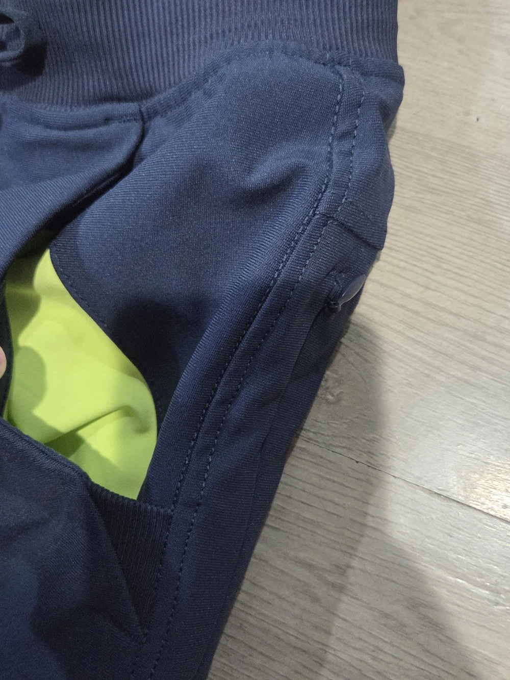 Birddogs Navy Jogger Pants with Neon Lime Waistband
